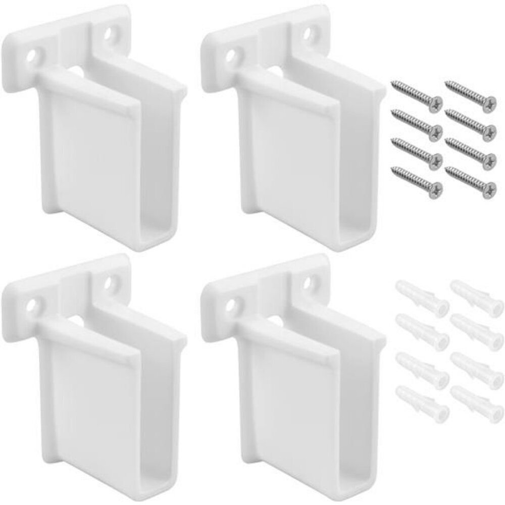 Wire Shelf End Brackets Closet Wall Mount Shelf Supports with Fasteners 4 Pack